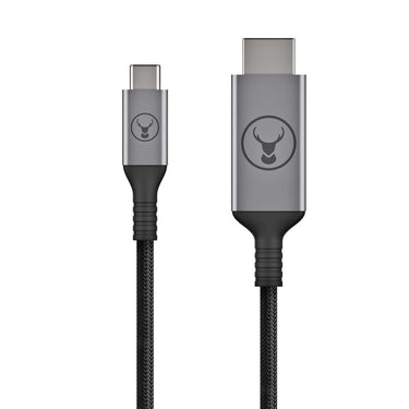 bonelk usb-c to hdmi long life cable (black/space grey) 2.5 m
